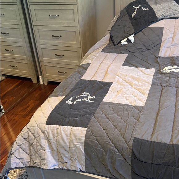 Pottery Barn Teen- Harry Potter Gray Quilted Bedding Set Queen size - Picture 7 of 14